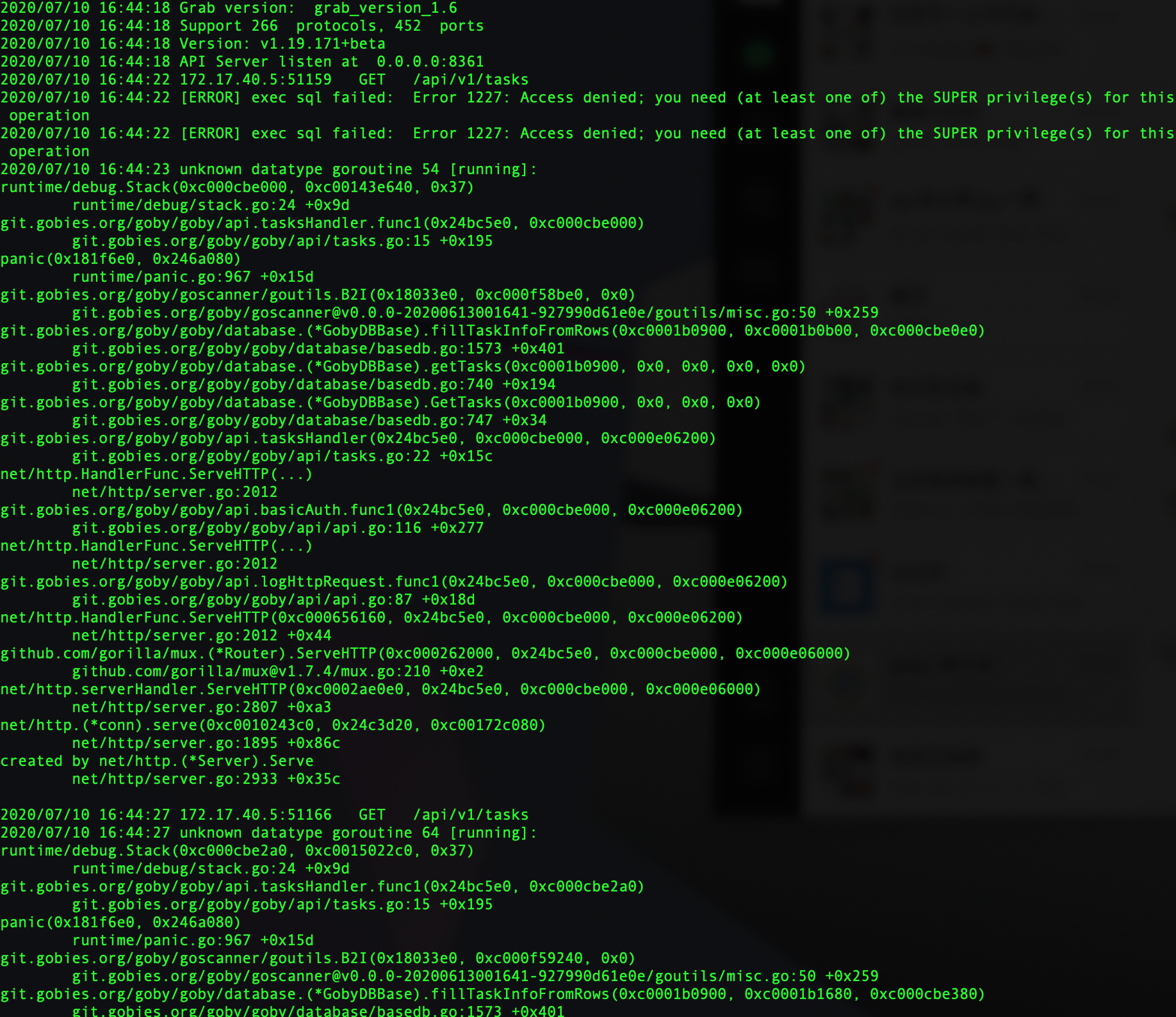 error query问题 · Issue #76 · gobysec/Goby · GitHub