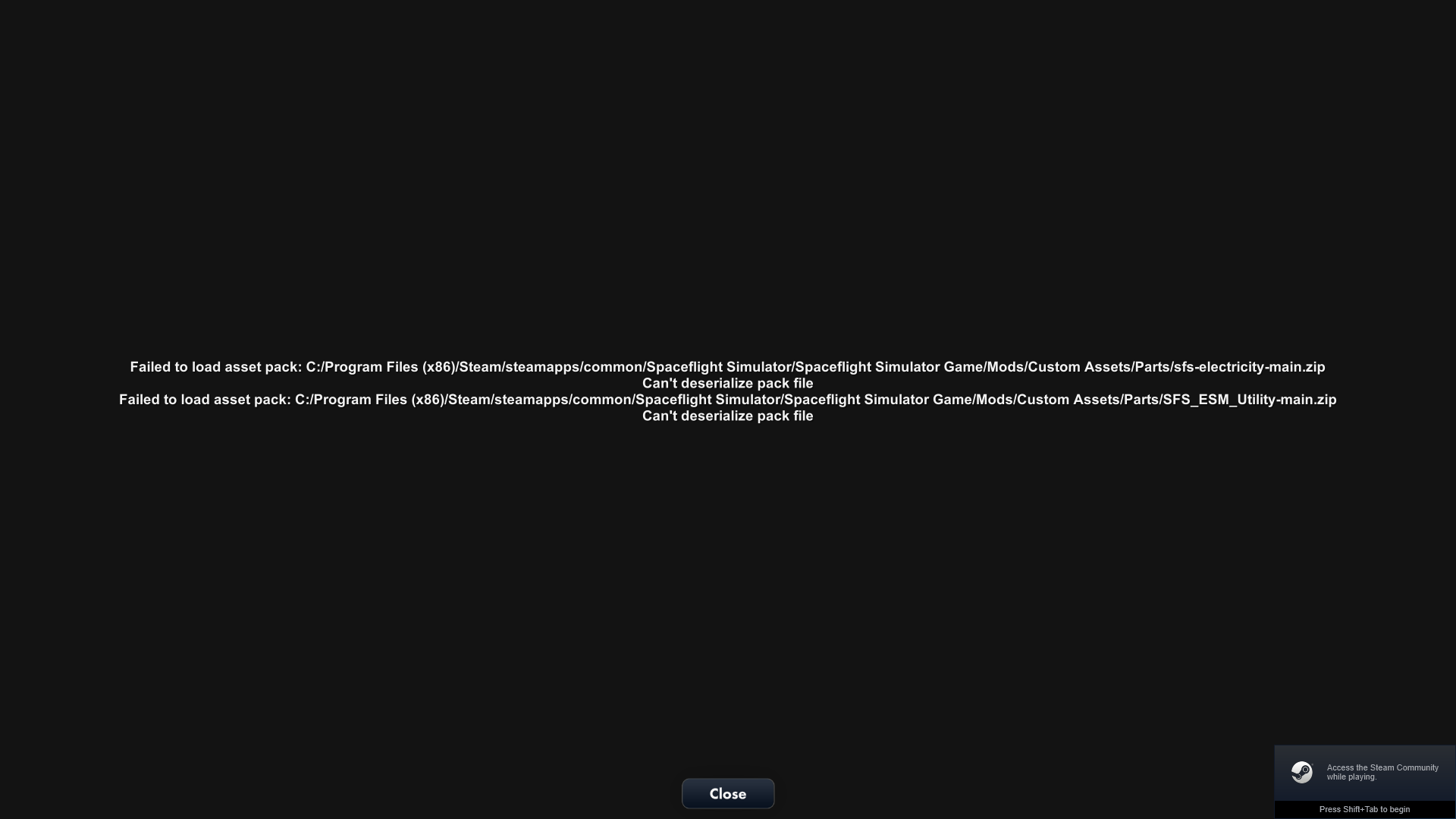 Can't deserialize pack file · Issue #1 · EmberSkyMedia/SFS_ESM_Utility ...