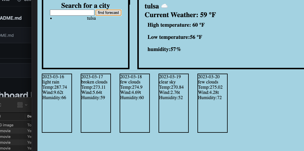 GitHub - ConnorMcLaughlin2022/Weather-Dashboard