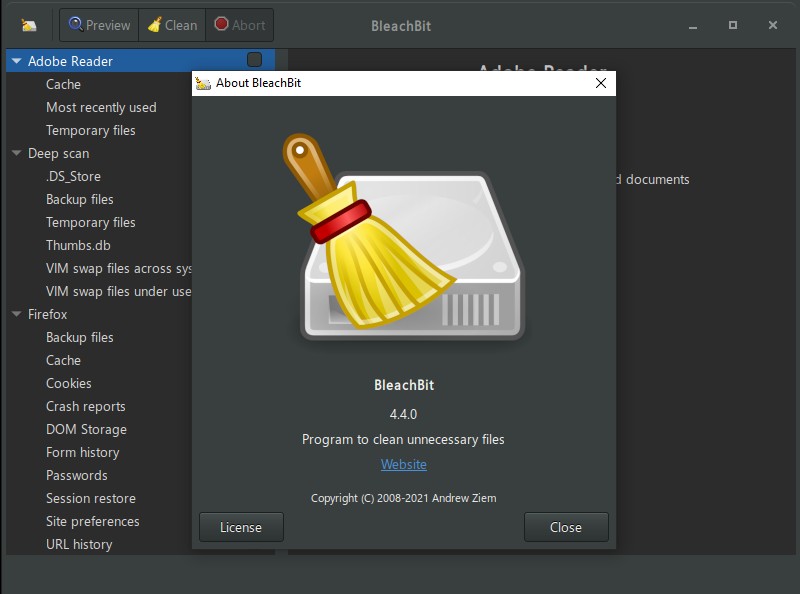 Can't shred using right click context menu option with Bleachbit 4.4.0