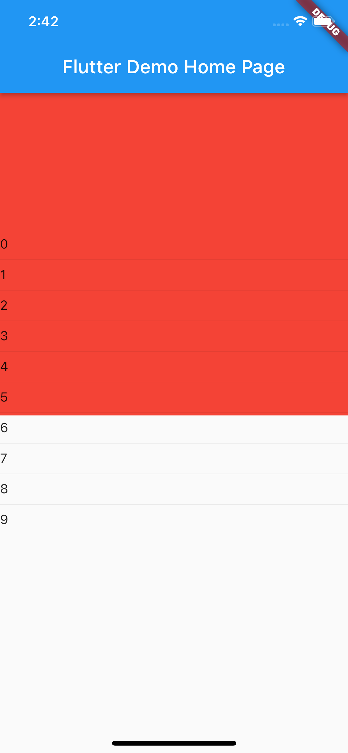 ListView with shrinkwrap overscrolls out of bounds · Issue 89717