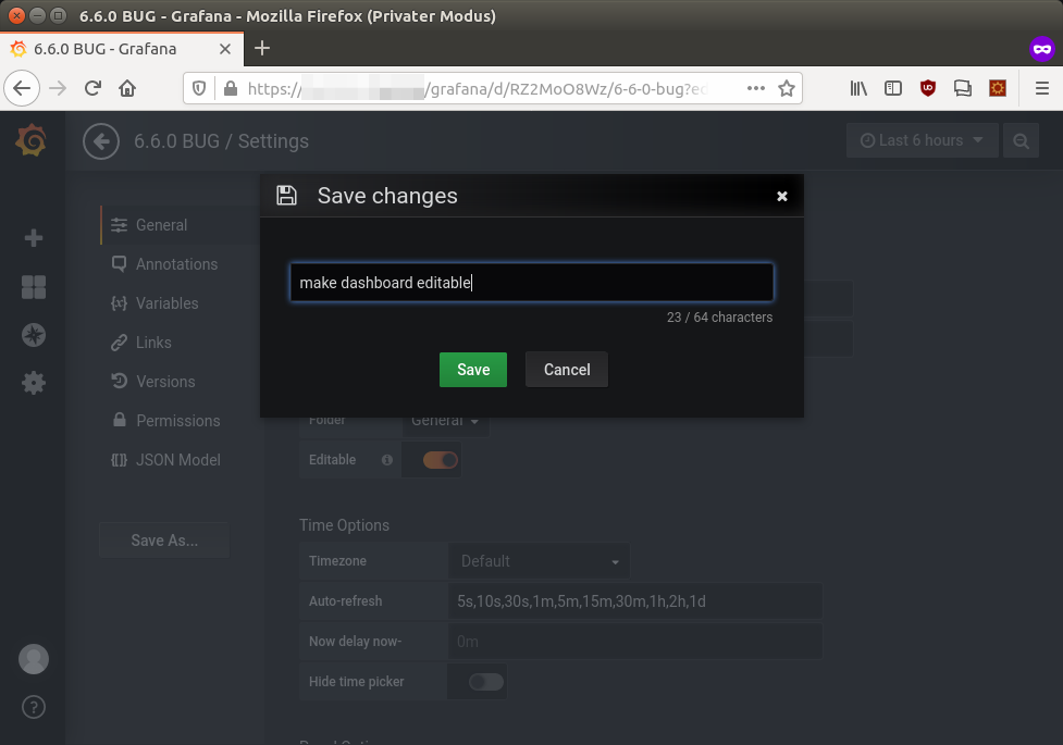 [BUG][6.6.0] making dashboard editable leads to 404 page · Issue 21910