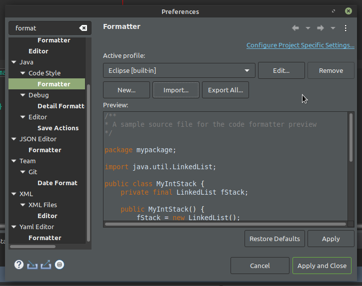 Provide source formatter configuration for collaboration · Issue #168 ...