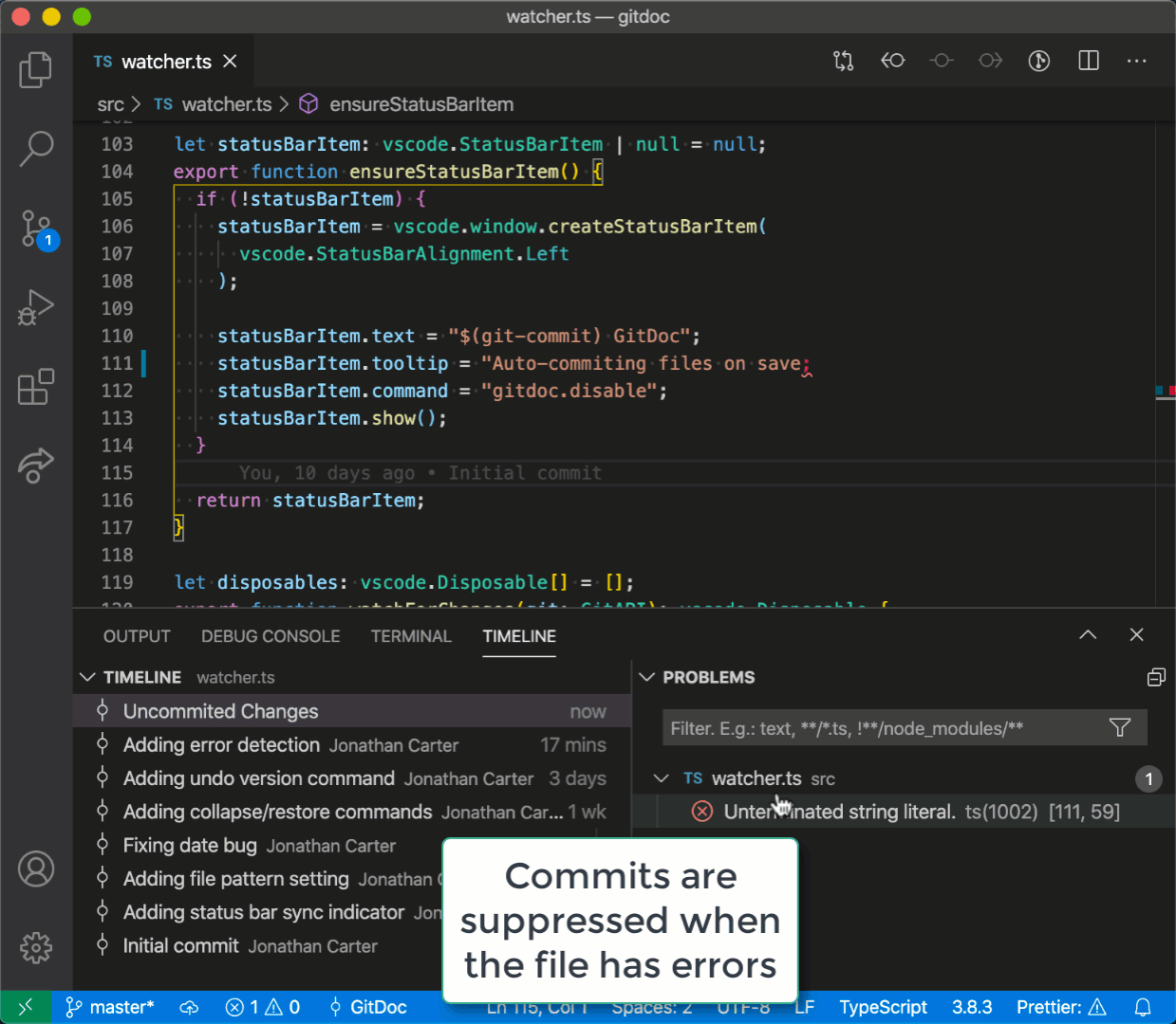 GitHub - lostintangent/gitdoc: VS Code extension that allows you to edit a  Git repo, like it's a multi-file, versioned document.