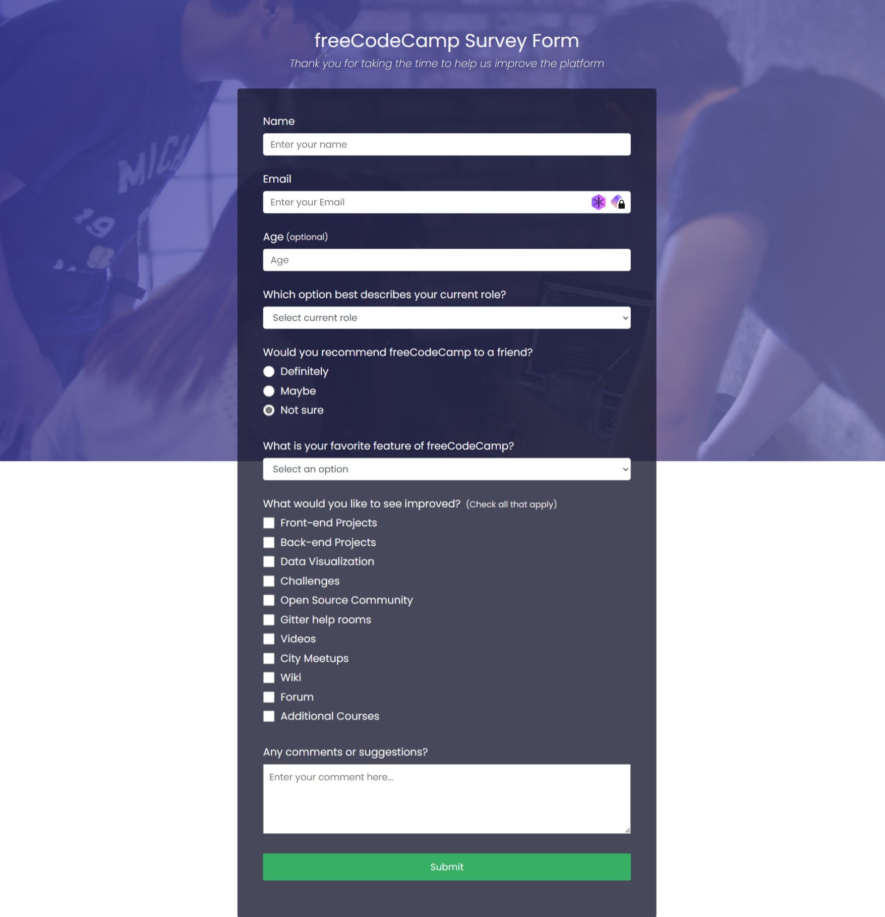 GitHub - juniord-dev/project-form-survey: Study project to create a ...