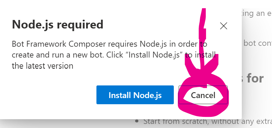 New Bot | "Cancel on Node.js required" | Ugly error · Issue #6962 ...