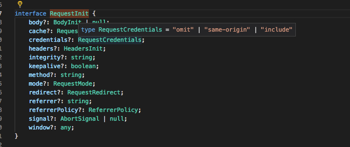 umi-request credentials 类型声明不正确 · Issue #2914 · umijs/umi · GitHub