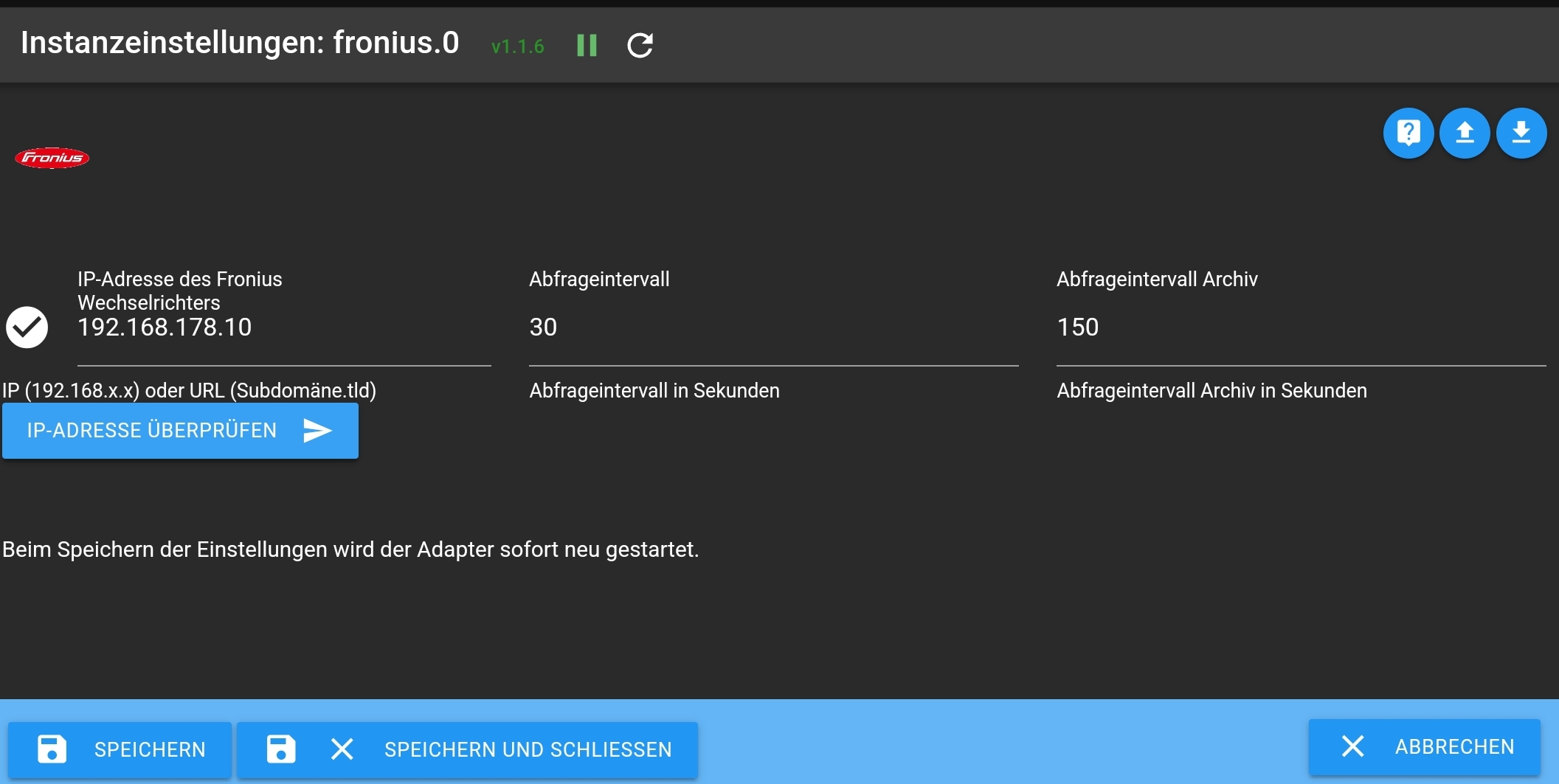 Keine Daten auslesbar, trotz erkannter IP · Issue #256 · iobroker ...