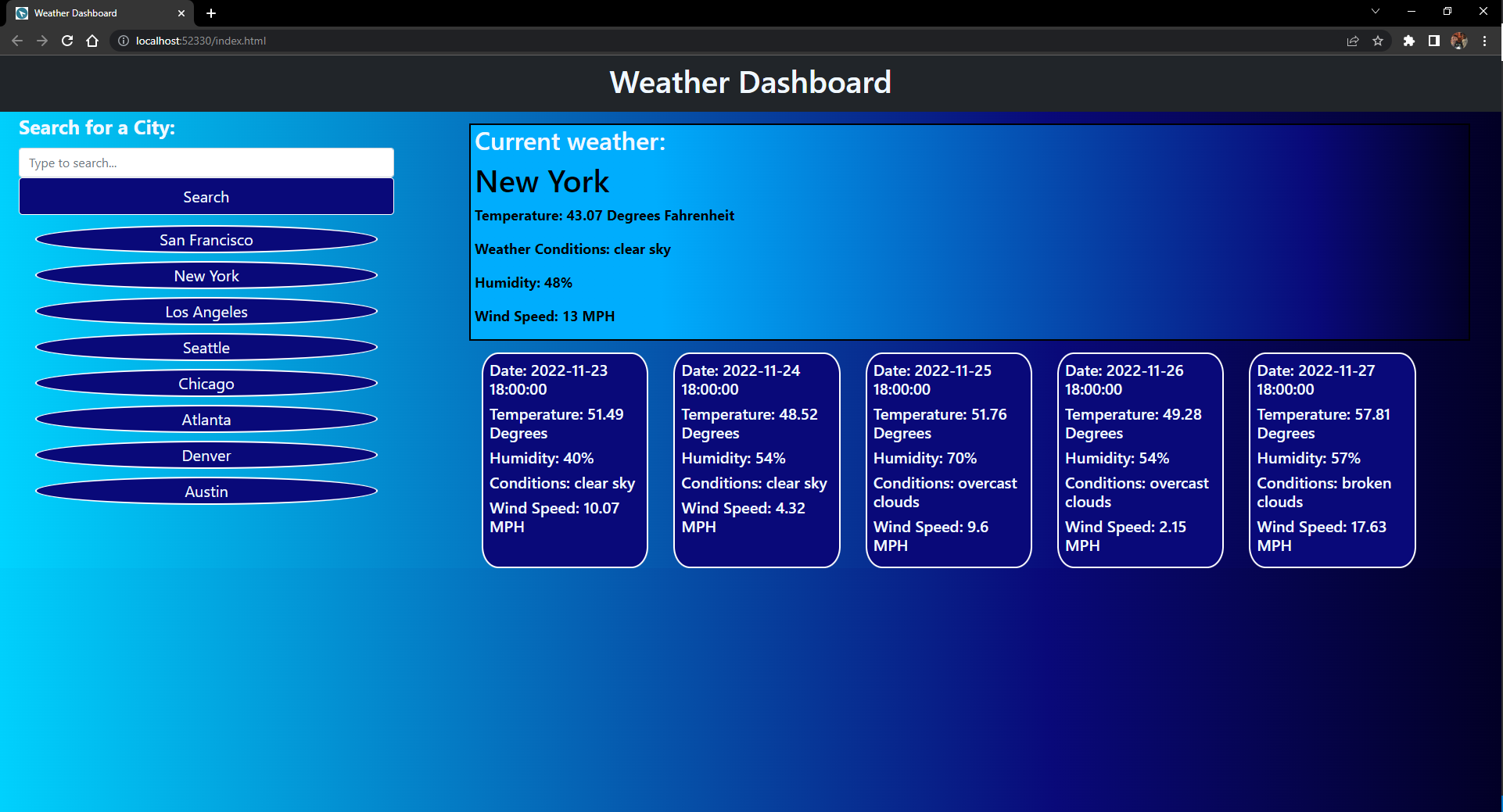 GitHub - LayneNi/Weather-API-Challenge · GitHub