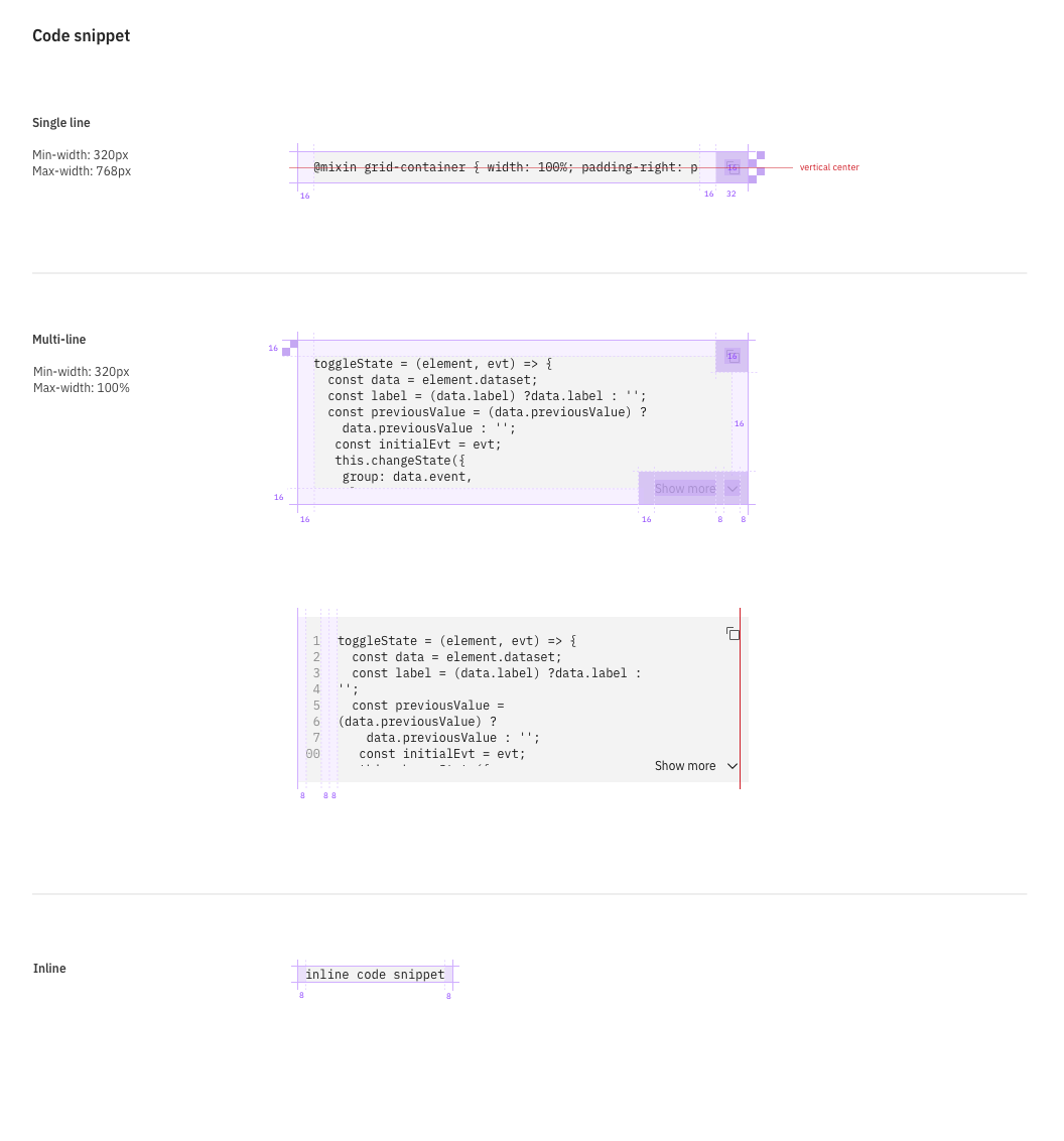 Experimental Component - Code Snippet - Design · Issue #1244 · carbon ...