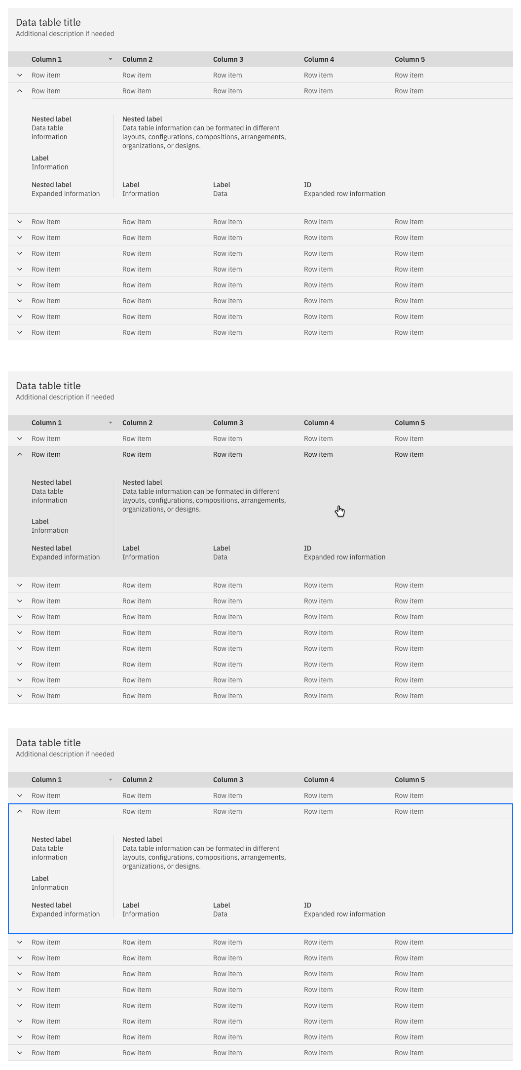 Experimental Component - Data Table - Design · Issue #1246 · carbon ...