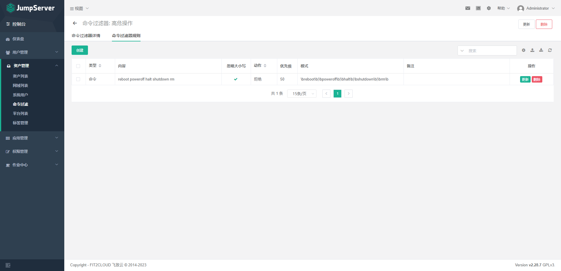 [Bug] 命令过滤规则没有绑定任何资源依然生效的问题 · Issue #9590 · jumpserver/jumpserver · GitHub