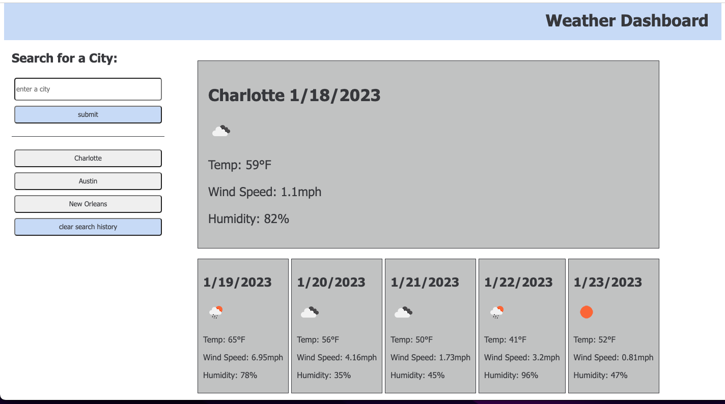 GitHub - heyitsthatgirl/Weather-Dashboard: An app to check in the weather