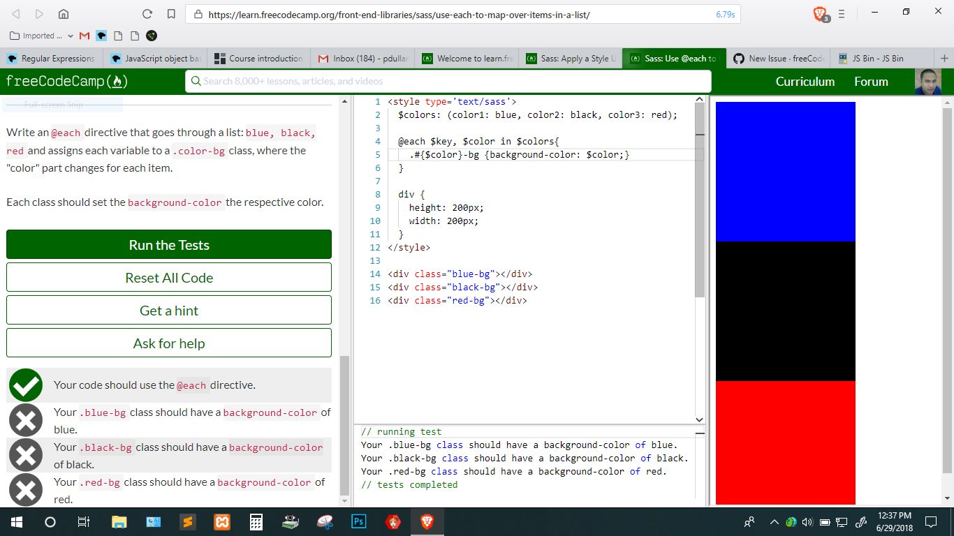 Introduction to Sass Challenges is full of bugs? · Issue #17756 ...