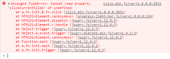 Cannot read property 'slickCurrentSlide' of undefined. · Issue #3559 ...
