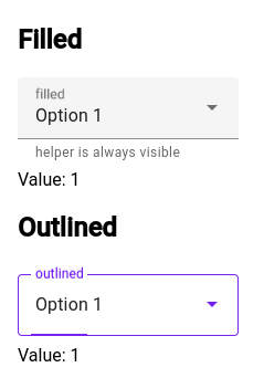 Select missing option to only show helper text when invalid · Issue ...