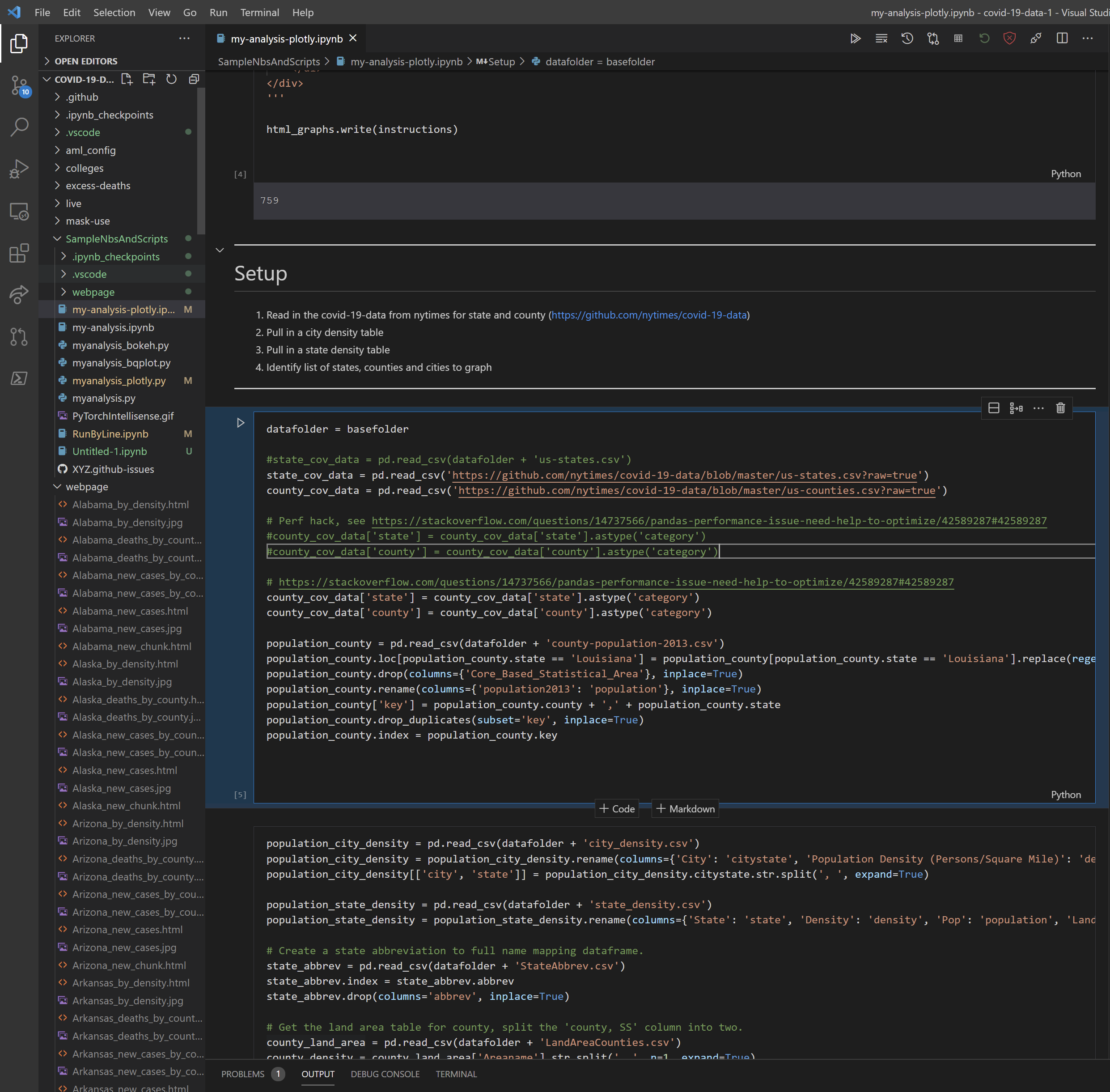 It's not clear which notebook cell is selected. Which will execute next ...