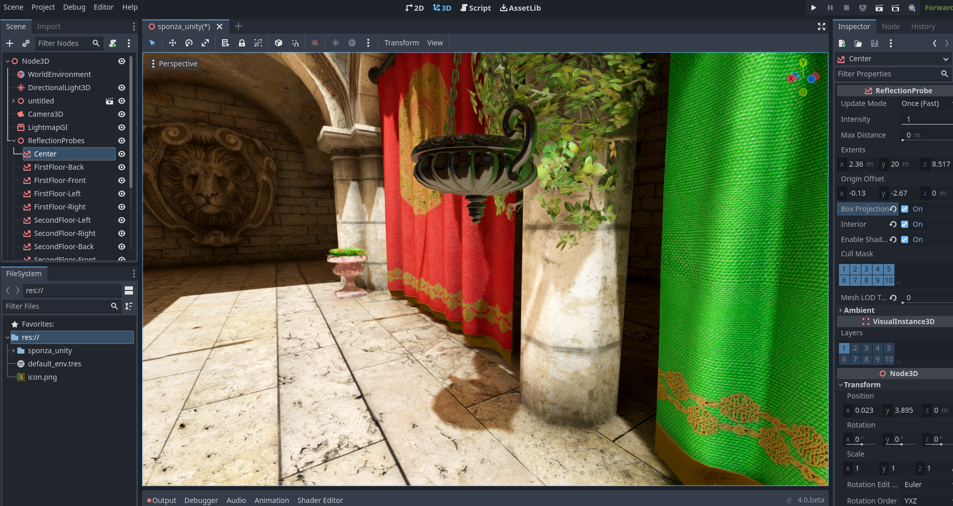 Vulkan: Wrong bake of ReflectionProbes when interior is set to false ...
