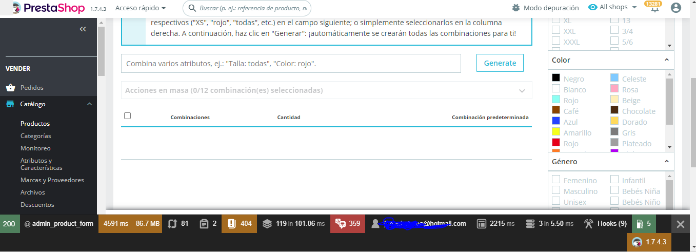 500 error in the "all shop" view of combinations for products · Issue ...