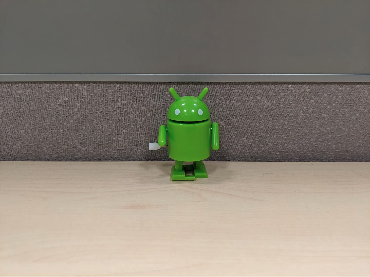 A scene with a cute Android figurine (bugdroid)