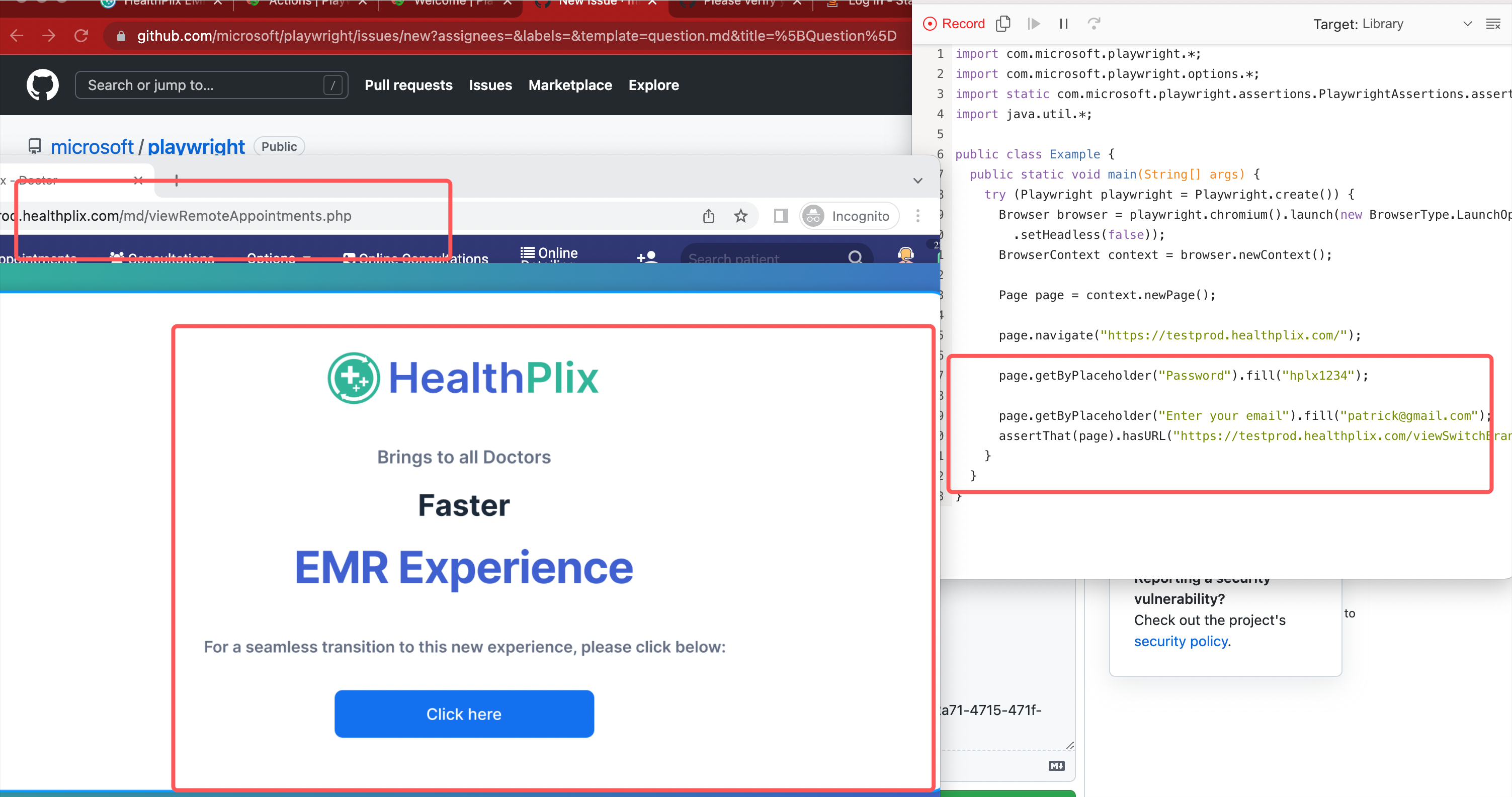 [How to Click on button part of form tag] · Issue 18414 · microsoft