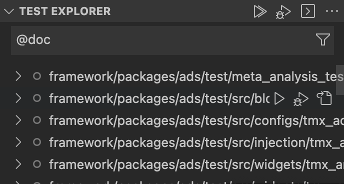 Filter tests no longer working via test explorer · Issue #156127 ...