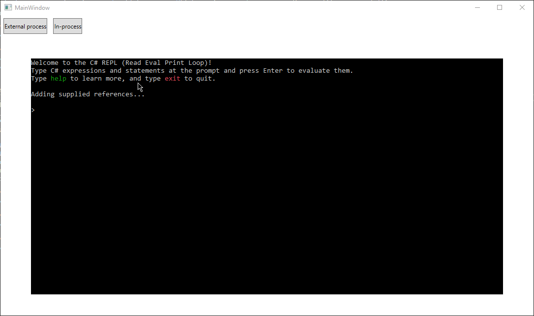 CSharpRepl is supported use to WPF ? · Issue #57 · waf/CSharpRepl · GitHub