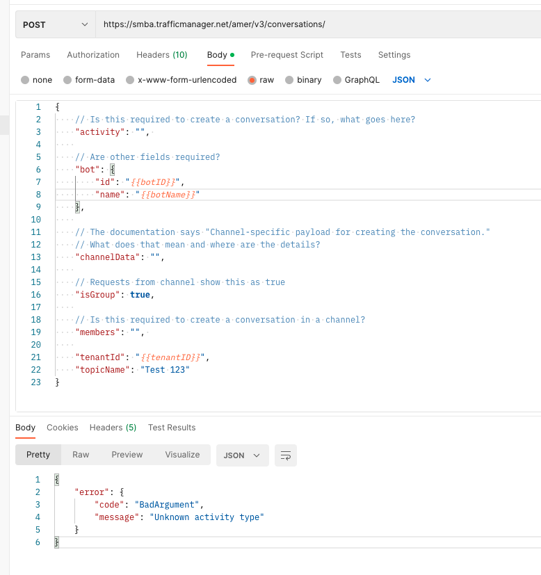 Incomplete/undocumented features regarding conversations API for ...