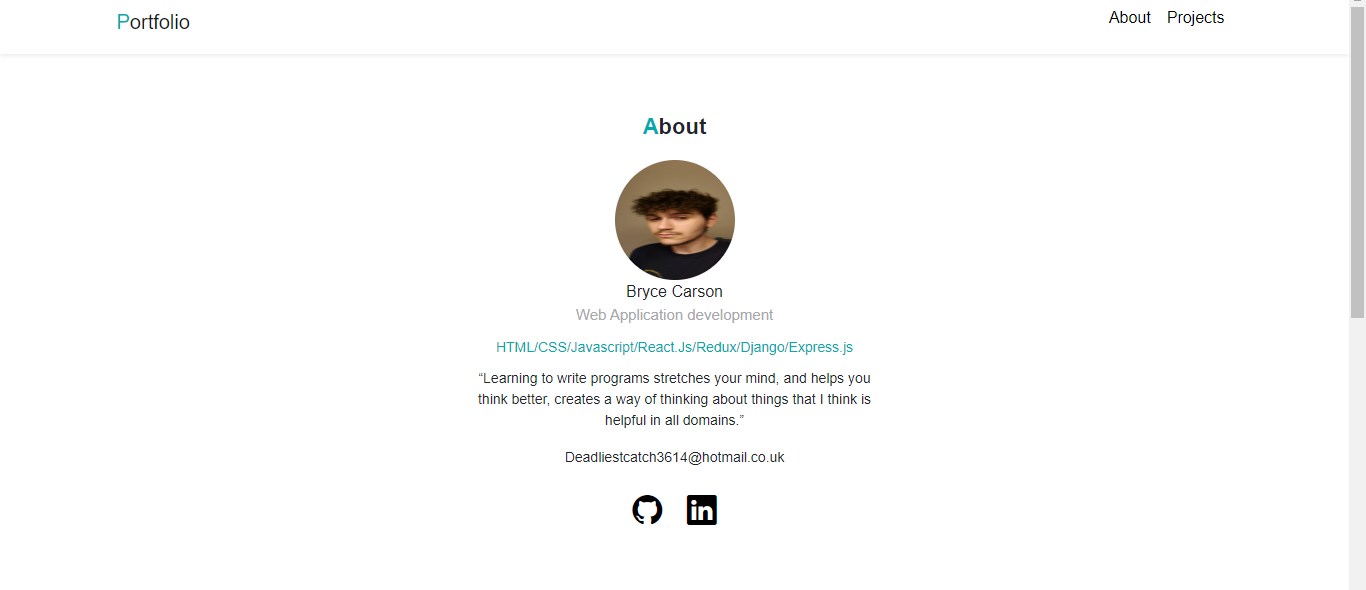 Github Brycecarson Portfolio
