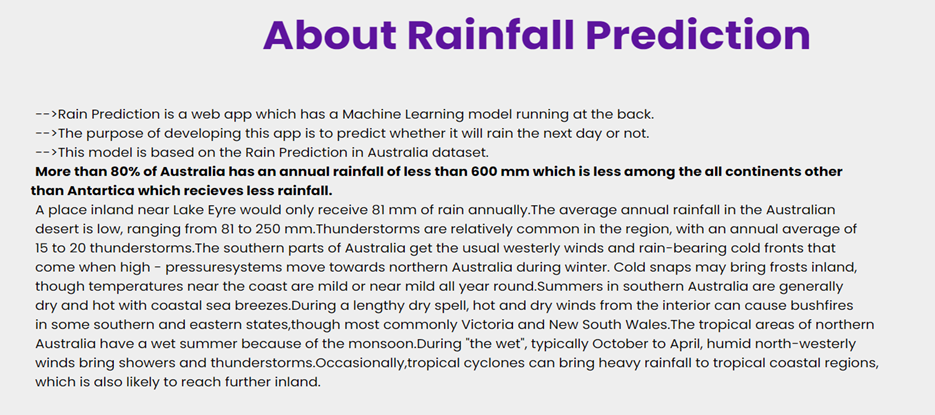 GitHub - KavyaSreeRJ09/RAINFALL_PREDICTION: Using Machine Learning
