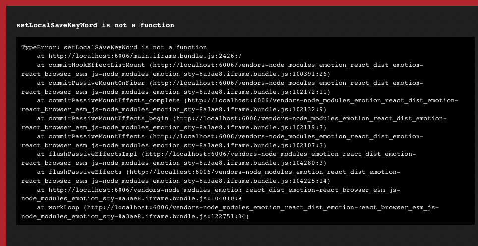 [Bug]: setLocalSaveKeyWord is not a function · Issue #21011 ...