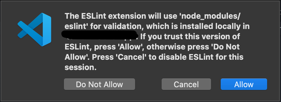 Trust this eslint version asked every time · Issue #1034 · microsoft ...