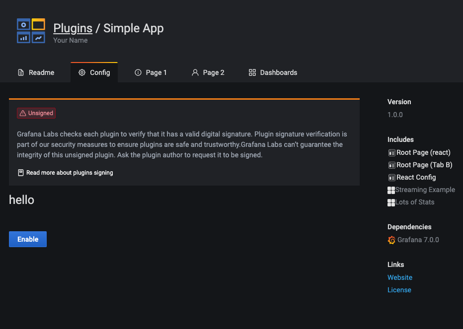 Enabling application · Issue #23 · grafana/grafana-starter-app · GitHub