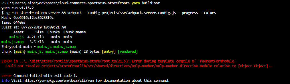 Compile Error when building SSR · Issue #3723 · SAP/spartacus · GitHub