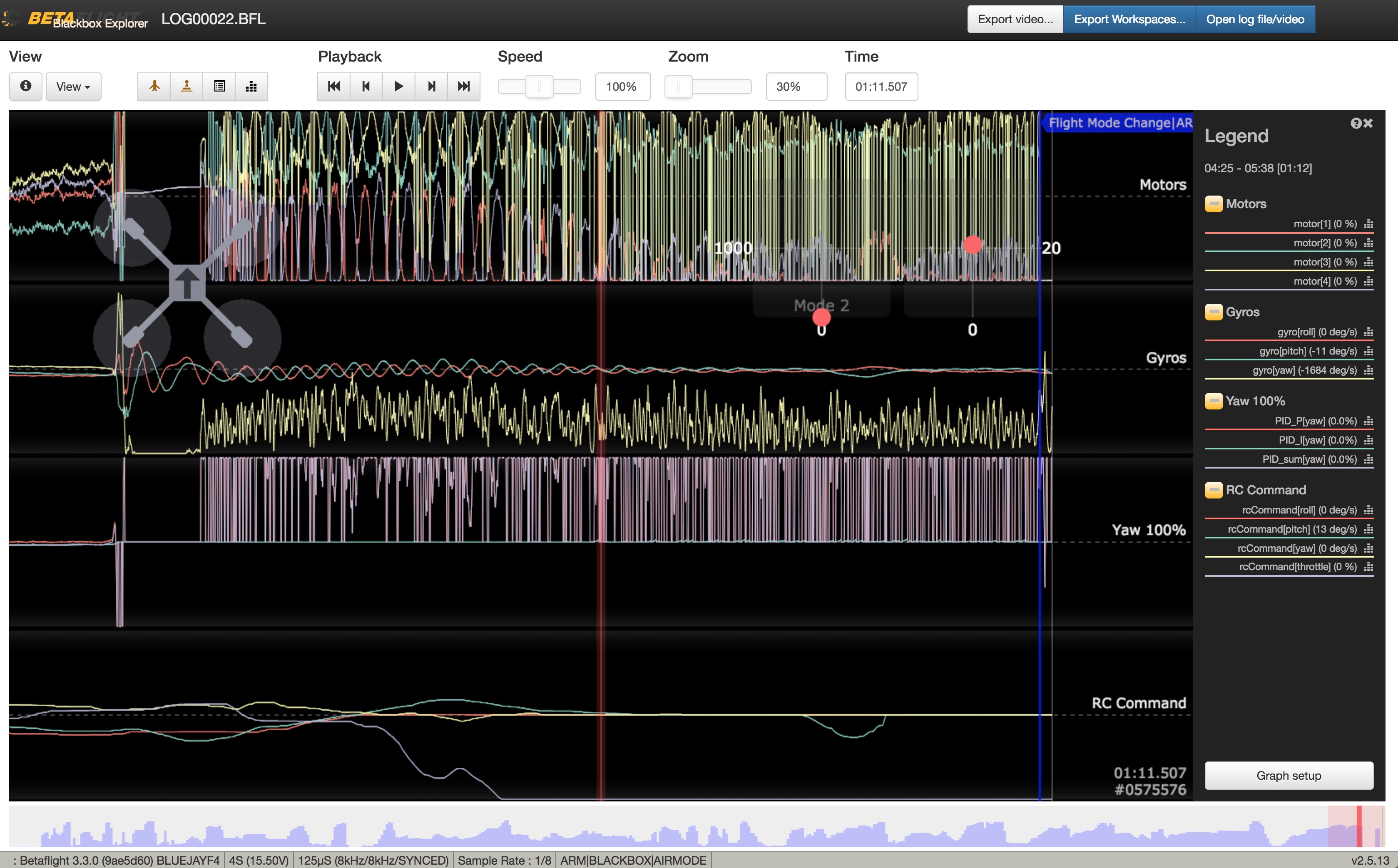 Gyro overflow slew filter not working in BF 3.2.1 · Issue 4407