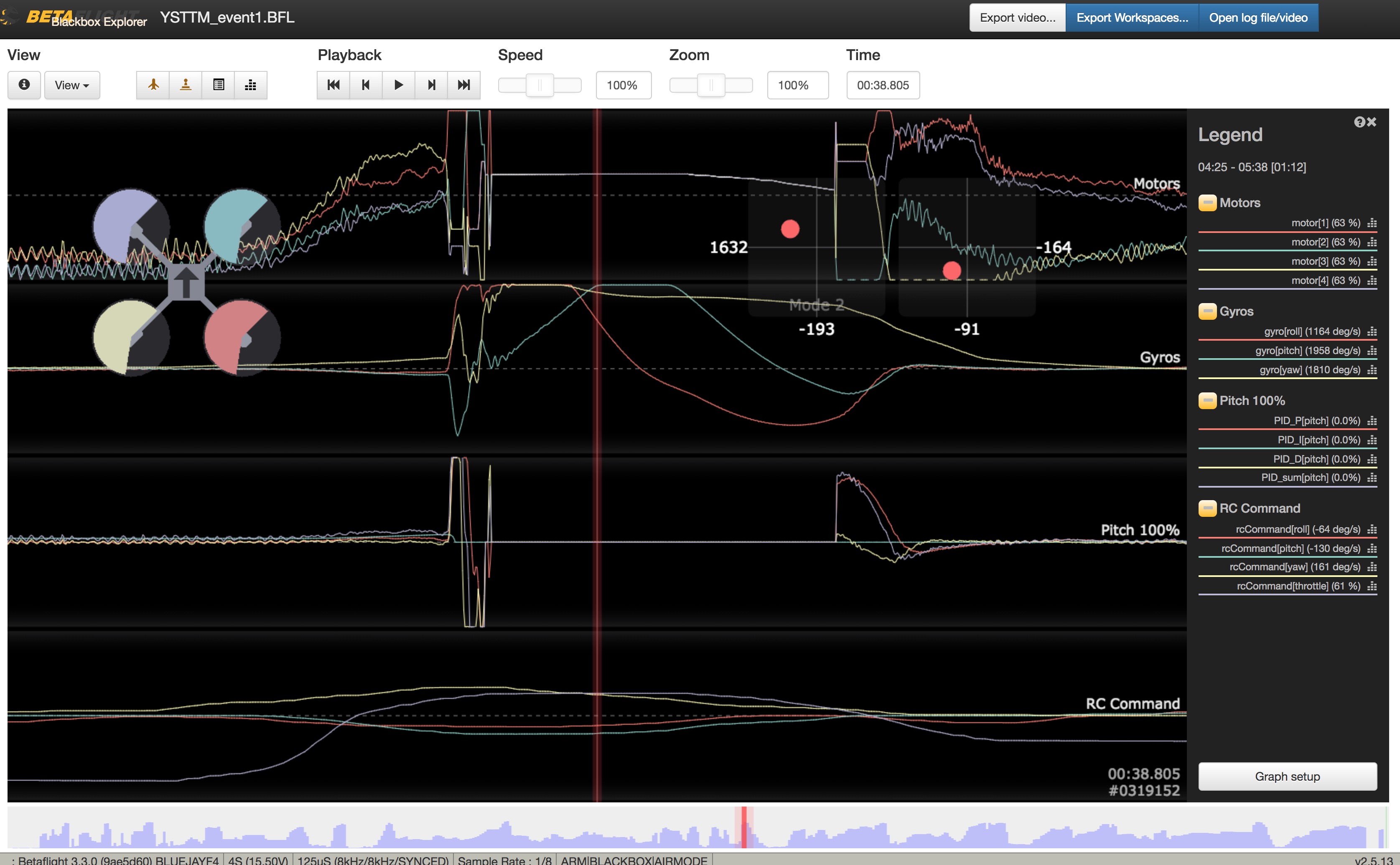 Gyro overflow slew filter not working in BF 3.2.1 · Issue 4407