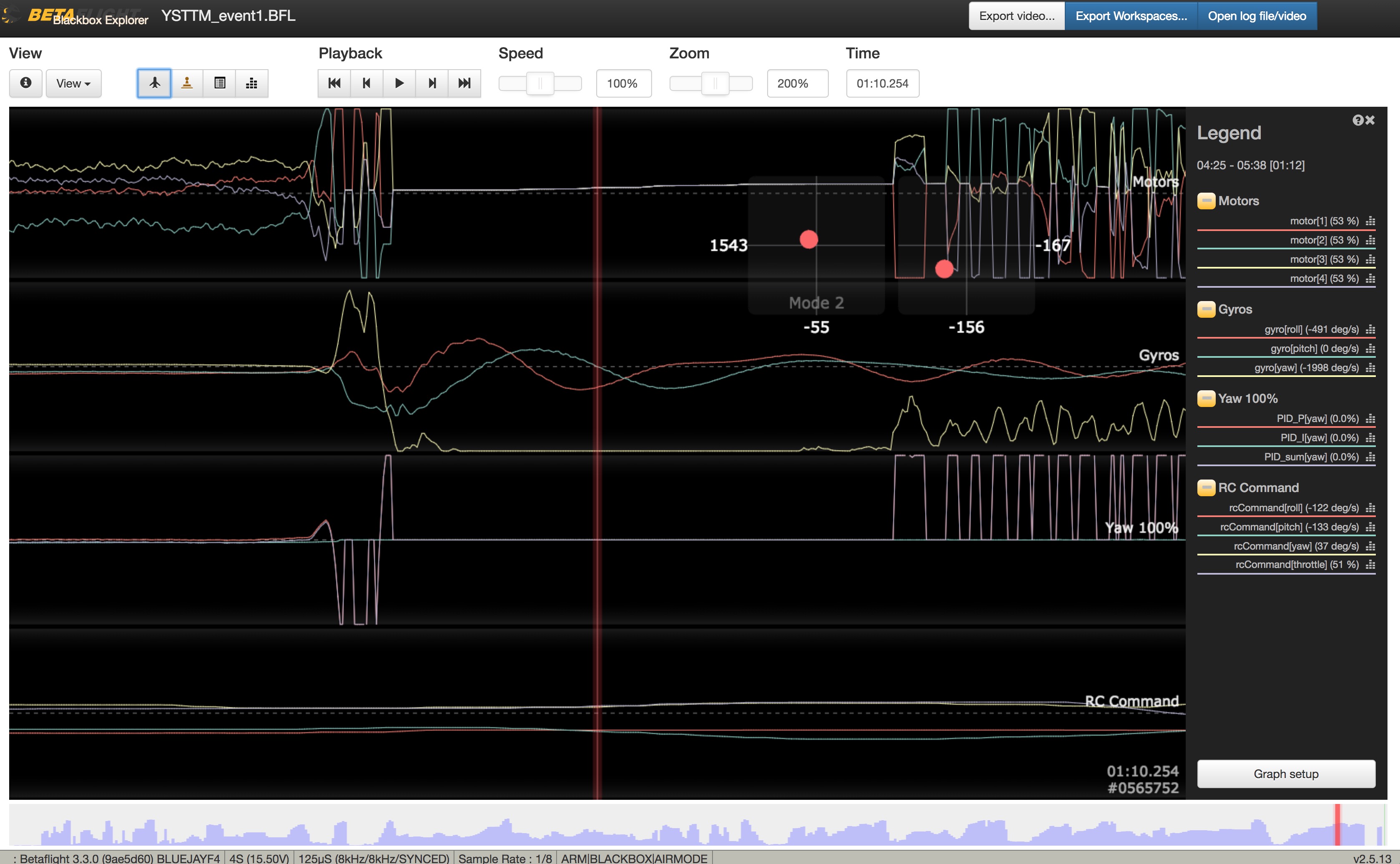 Gyro overflow slew filter not working in BF 3.2.1 · Issue 4407