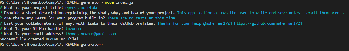 GitHub - tnewnum/readMeGenerator: An application to build out a starter ...