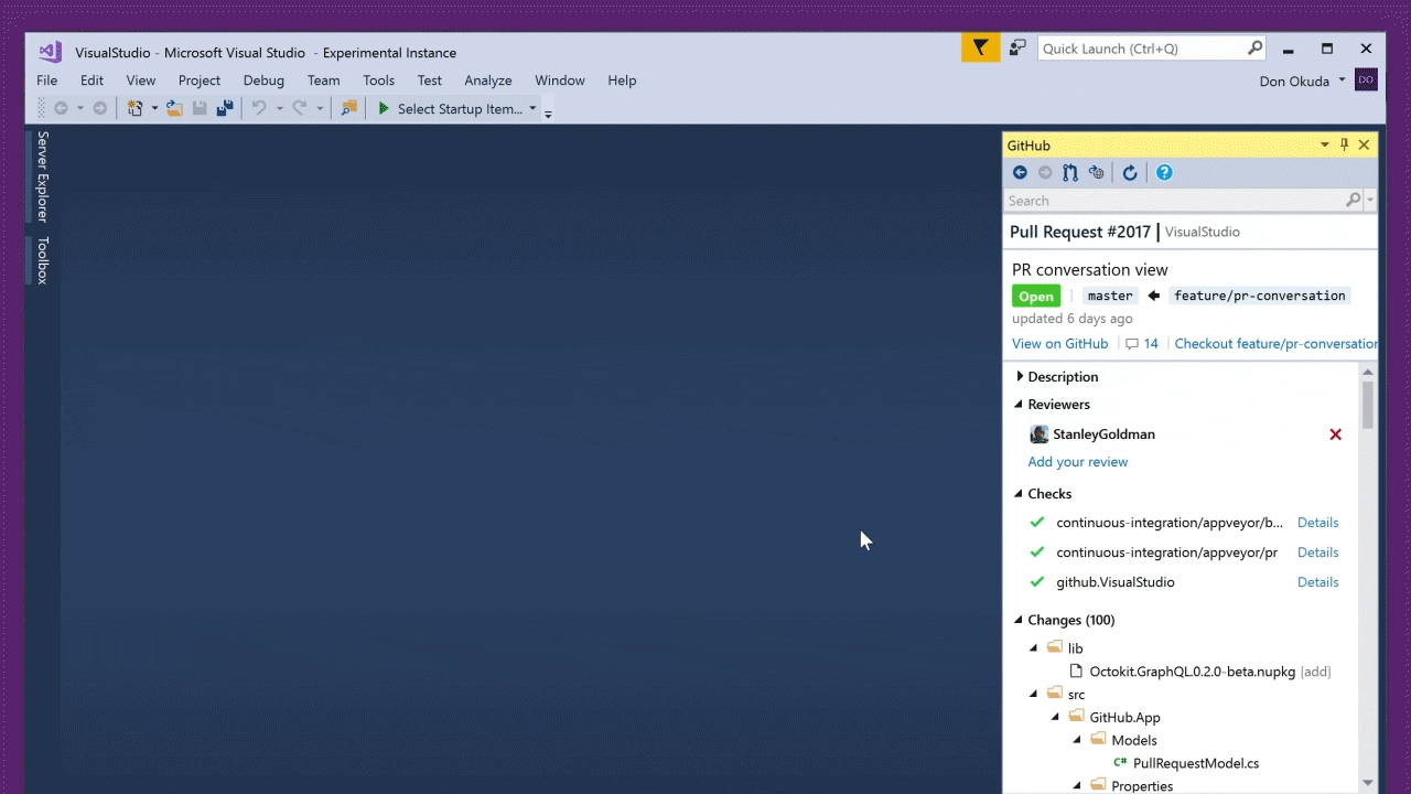 An image of the conversation view