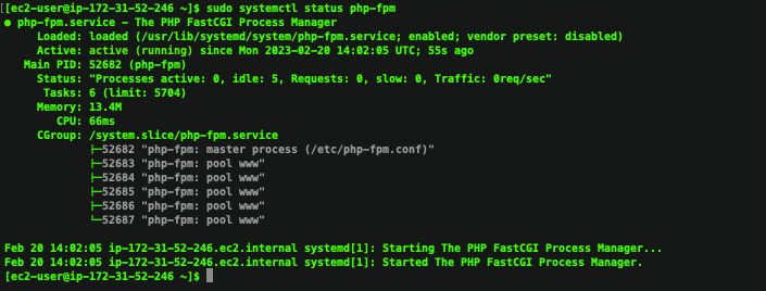 php status