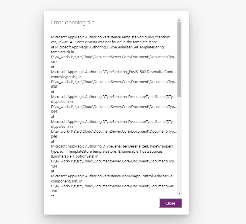 Error when opening PowerApps Studio · Issue 175 · microsoft/powercat