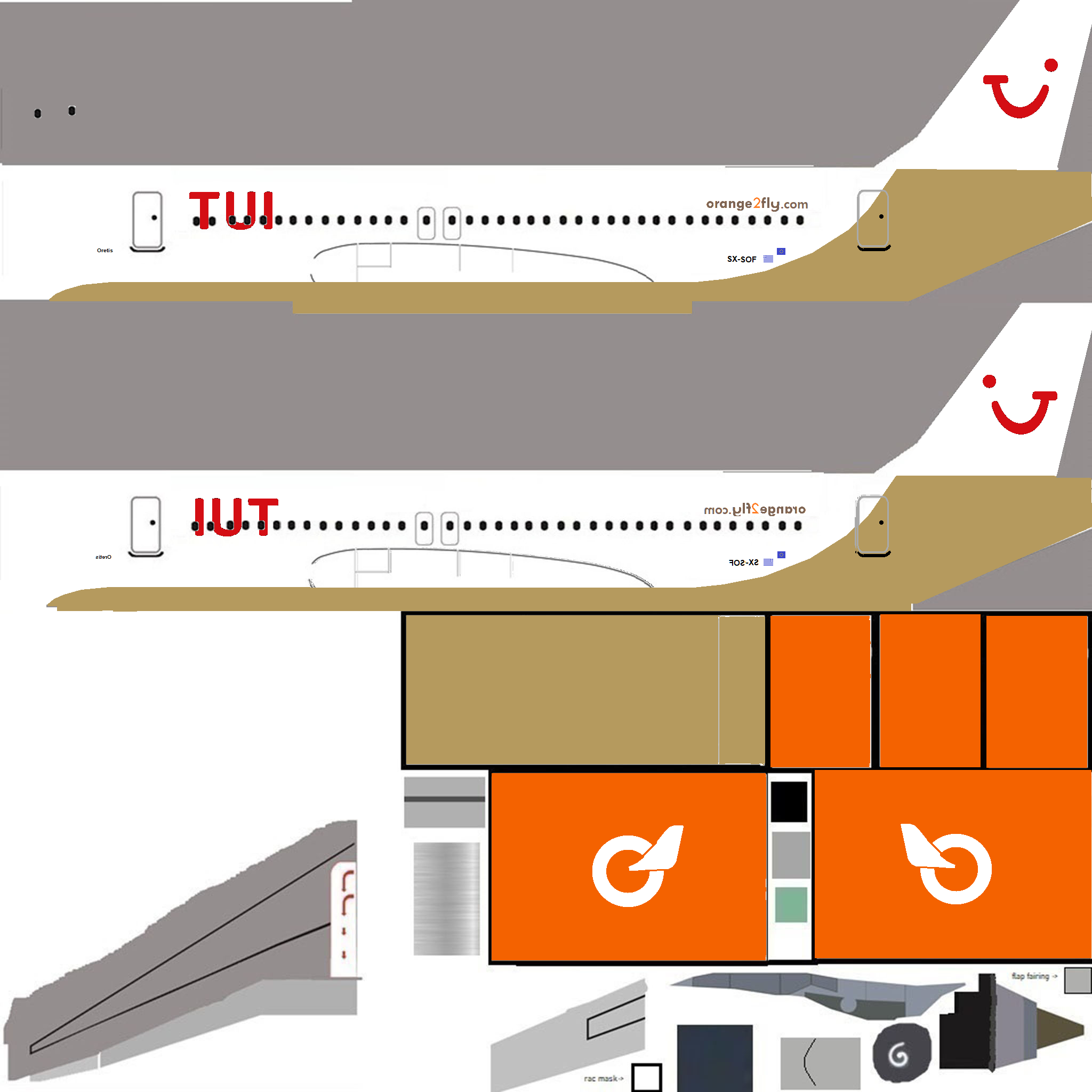 Tui a320neo orange2fly hybrid issue 225 spice9 geofs multiliveries