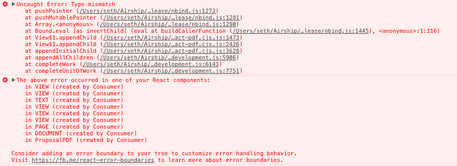 Better Development Errors · Issue #439 · diegomura/react-pdf · GitHub