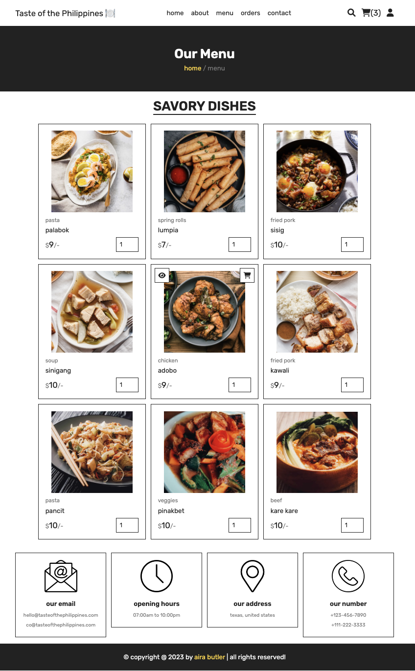 GitHub - airabutler/filipino-restaurant-website: A front-end responsive ...