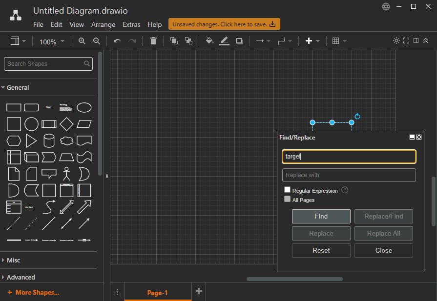Find dialogue may obscure the found element · Issue #1090 · jgraph ...