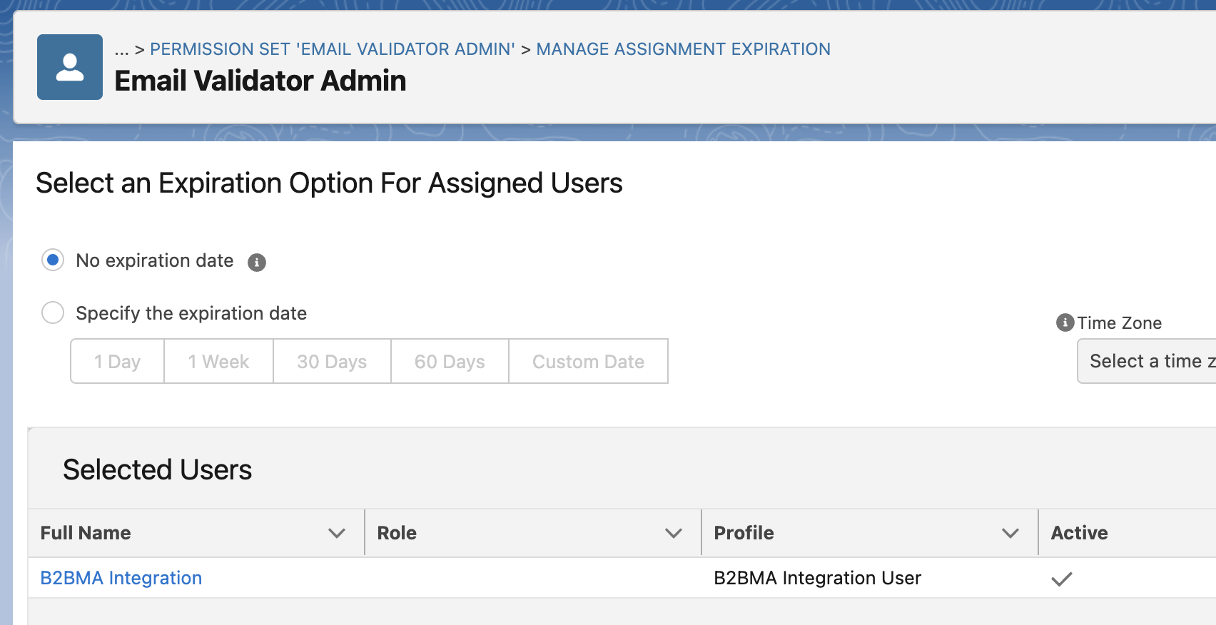 Email Validator Admin Permission Set - Assign to user