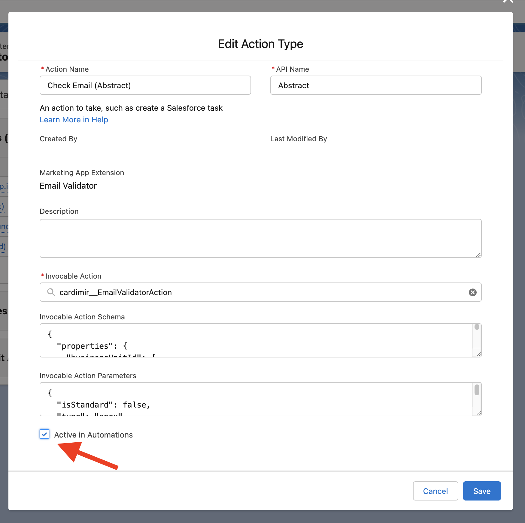 External Action Activation