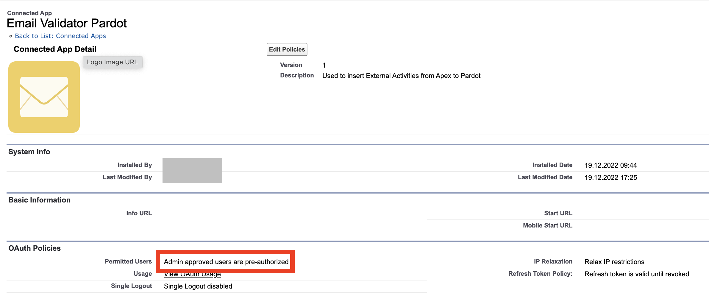 EmailValidatorConnectedAppPolicy