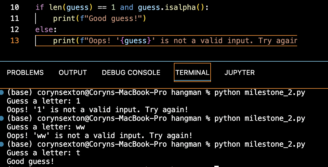 GitHub - corynsexton/hangman