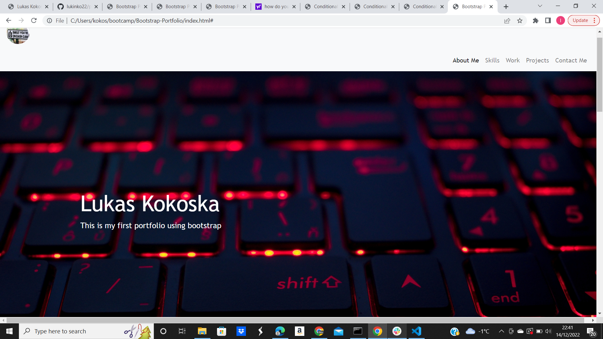 GitHub - lukinko22/Bootstrap-Portfolio: portfolio created with bootstrap